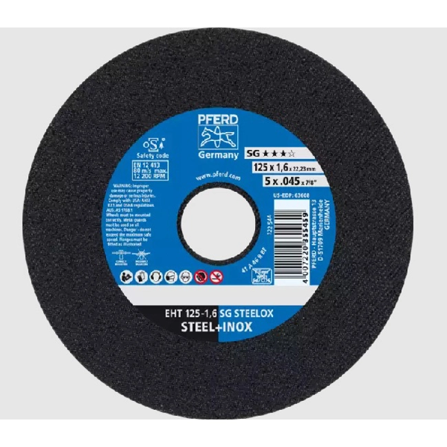 Vendita online Disco da taglio Pferd 125X1,6 A46 R SG-Steelox B22,23